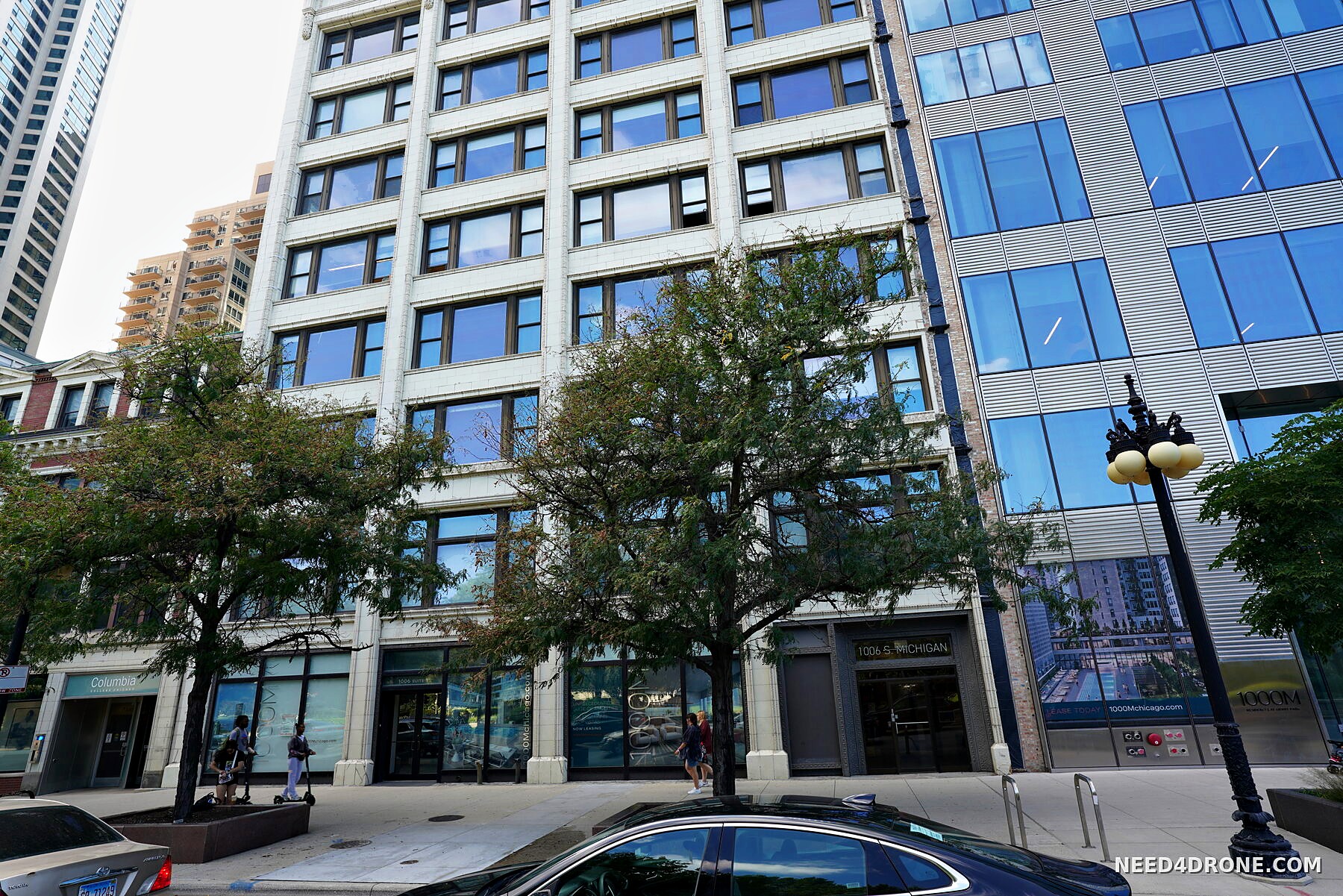 Eight-story facade